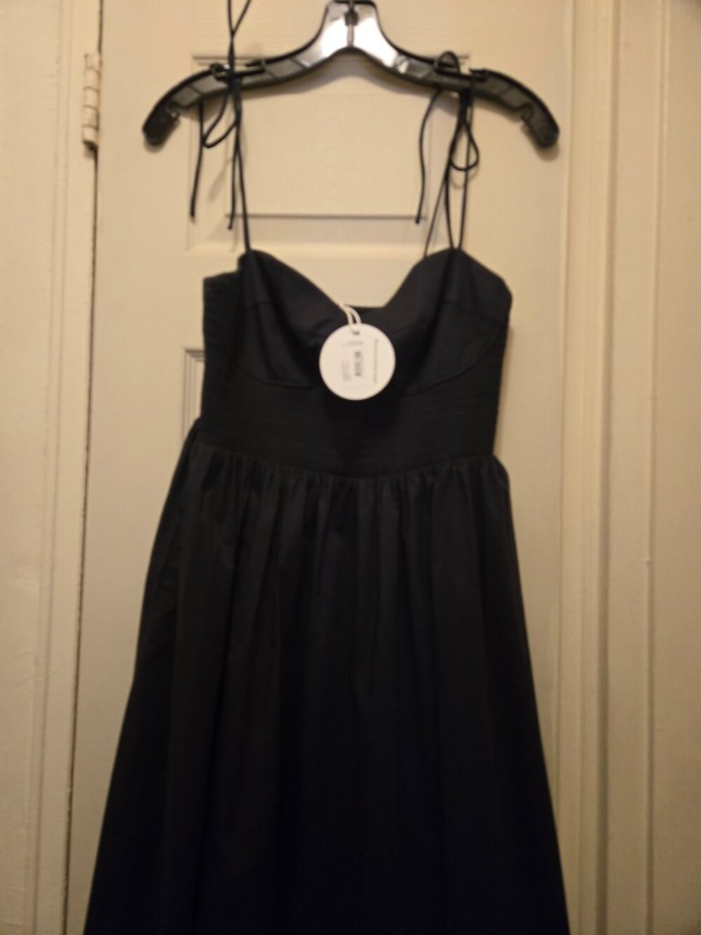 Staud Landry Shoulder-Tie Smocked Maxi Dress Size L NWT - Picture 12 of 16